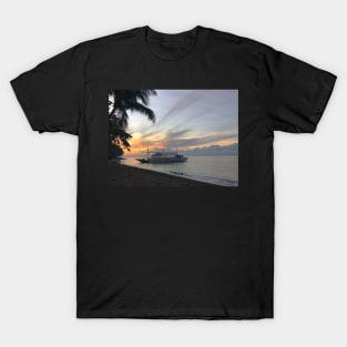 fishing boat at sunset T-Shirt